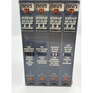 W W II The War in Europe History Channel Box Set 4 VHS Tapes Collector's Choice